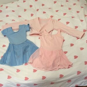 Kids Ballet leotard Set - Blue and Pink